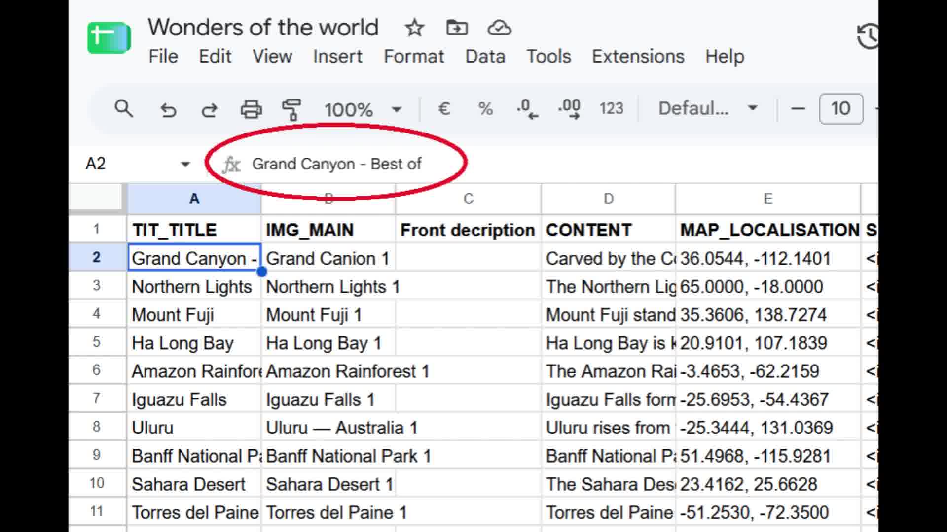 Editing a cell directly in Google Sheets